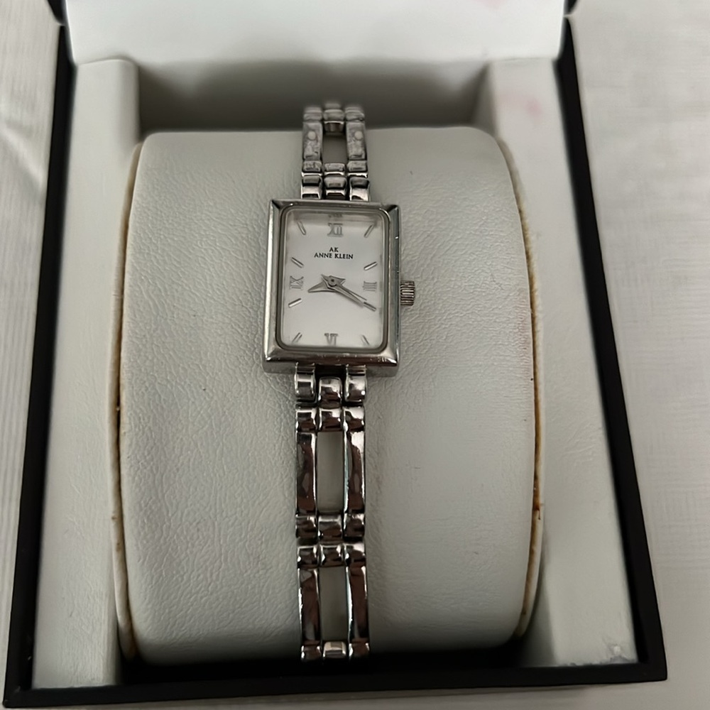 Ak Anne Klein Women’s Small Rectangular Silver Br… - image 2